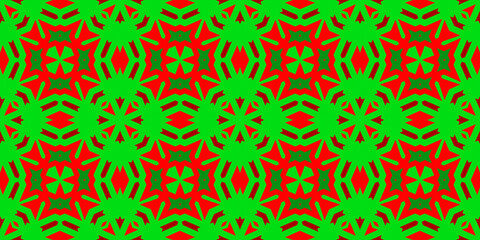 Seamless pattern banner red and green. Festive red and green Christmas pattern. Merry Christmas. Happy New Year.