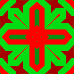 Seamless square pattern red and green. Christmas pattern green and red. Merry Christmas. Happy New Year.