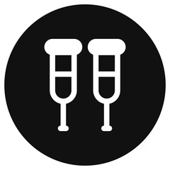 Editable crutches vector icon. Part of a big icon set family. Perfect for web and app interfaces, presentations, infographics, etc
