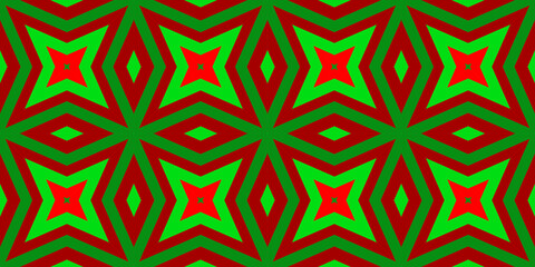 Seamless pattern banner red and green. Festive red and green Christmas pattern. Merry Christmas. Happy New Year.