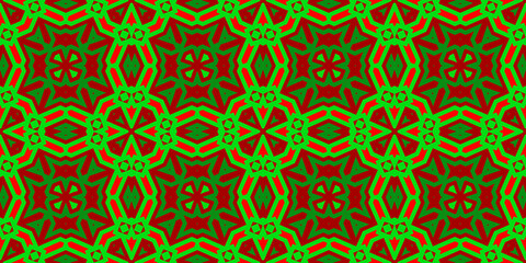 Seamless pattern banner red and green. Festive red and green Christmas pattern. Merry Christmas. Happy New Year.