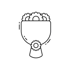 Flower bouquet vector icon
