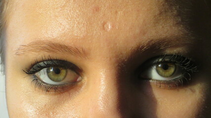 close up of eyes