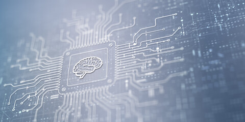 AI Transforming Industries Illustrated on a Processor.