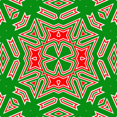 Seamless square pattern red and green. Christmas pattern green and red. Merry Christmas. Happy New Year.