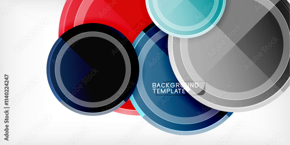 Aufkleber geometric design abstract background - circles