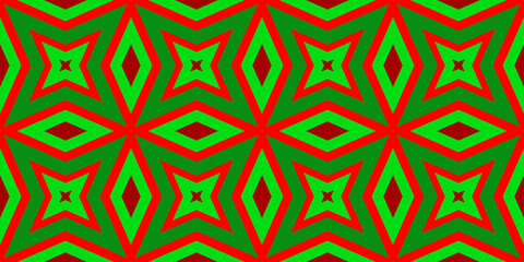 Seamless pattern banner red and green. Festive red and green Christmas pattern. Merry Christmas. Happy New Year.