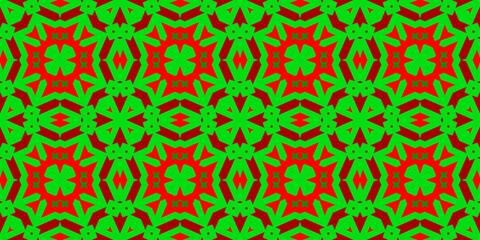 Seamless pattern banner red and green. Festive red and green Christmas pattern. Merry Christmas. Happy New Year.
