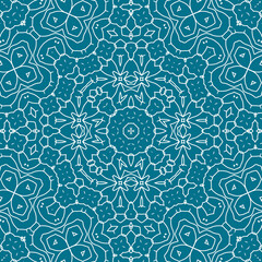 Christmas seamless pattern. Christmas background blue. Snowflake pattern. Happy New Year