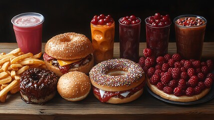 A Delicious Arrangement Of Sweet And Savory Treats