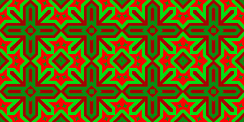Seamless pattern banner red and green. Festive red and green Christmas pattern. Merry Christmas. Happy New Year.