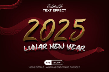 2025 Lunar New Year Editable Text Effect.