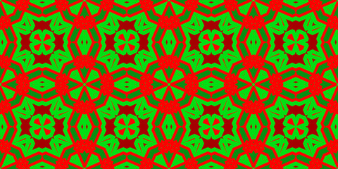 Seamless pattern banner red and green. Festive red and green Christmas pattern. Merry Christmas. Happy New Year.
