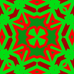 Seamless square pattern red and green. Christmas pattern green and red. Merry Christmas. Happy New Year.