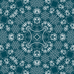 Christmas seamless pattern. Christmas background blue. Snowflake pattern. Happy New Year