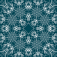 Christmas seamless pattern. Christmas background blue. Snowflake pattern. Happy New Year