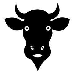 Cow logo vector Animal farm Cow icon vector illustration Silhouette cow black and white
