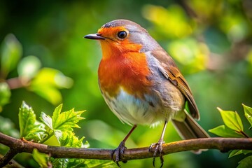 Aerial Photography: A+Red+Robin, Stunning Bird's Eye View, High-Resolution Image, Nature Photography, Wildlife, Red Robin Bird