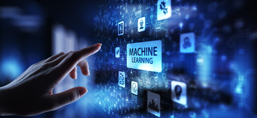 Machine Deep learning algorithms, Artificial intelligence, AI, Automation and modern technology in business as concept.