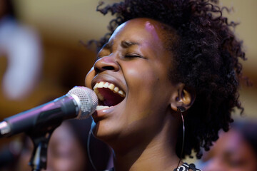 Generative AI Portrait of Peaceful Person in Church with Radiant Light and Religious Reverence