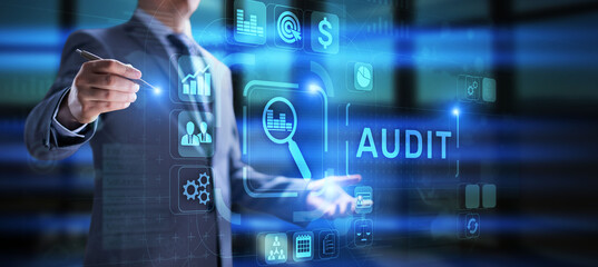 Audit Internal Financial Examination Accounting Business Finance concept.