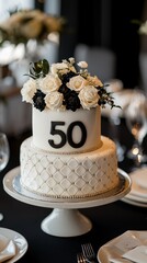 A cake with the number 50 on it
