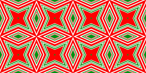 Seamless pattern banner red and green. Festive red and green Christmas pattern. Merry Christmas. Happy New Year.