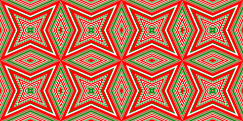Seamless pattern banner red and green. Festive red and green Christmas pattern. Merry Christmas. Happy New Year.