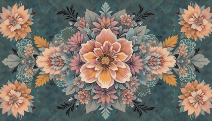 Captivating Flower Art with Lush Blooms and Soft Gradient Backgrounds.
