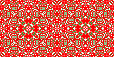 Seamless pattern banner red and green. Festive red and green Christmas pattern. Merry Christmas. Happy New Year.