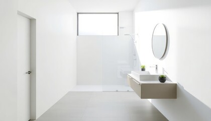 Minimalist interior of a bathroom