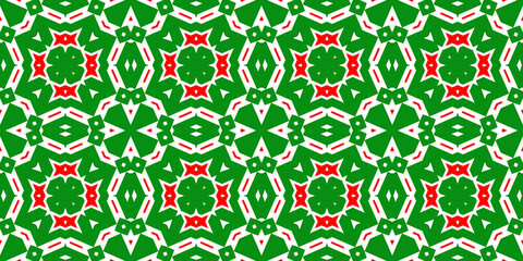 Seamless pattern banner red and green. Festive red and green Christmas pattern. Merry Christmas. Happy New Year.