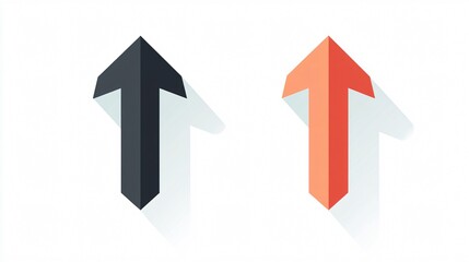 Up and Down Arrow Icon 2D Flat Vector - Professional Way Image Usage