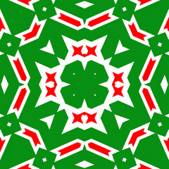 Seamless square pattern red and green. Christmas pattern green and red. Merry Christmas. Happy New Year.