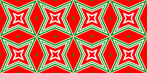 Seamless pattern banner red and green. Festive red and green Christmas pattern. Merry Christmas. Happy New Year.