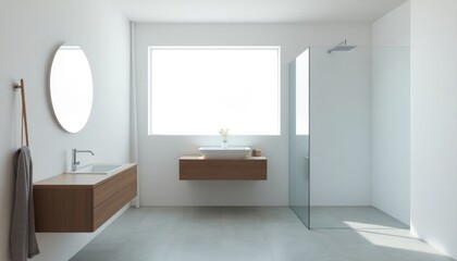 Minimalist interior of a bathroom