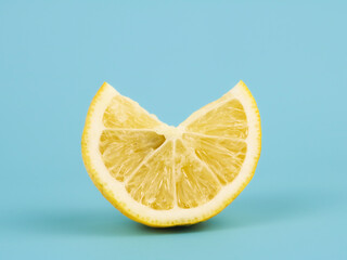 Lemon fruit, slice and half. Fresh and juicy Lemon