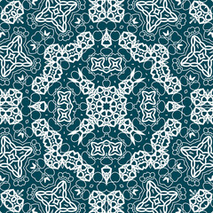 Christmas seamless pattern. Christmas background blue. Snowflake pattern. Happy New Year