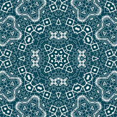 Christmas seamless pattern. Christmas background blue. Snowflake pattern. Happy New Year