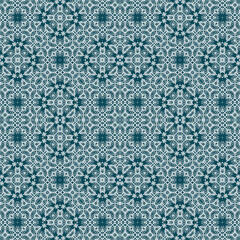 Christmas seamless pattern. Christmas background blue. Snowflake pattern. Happy New Year