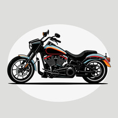 Obraz premium motorcycle cruiser vector for design needs 