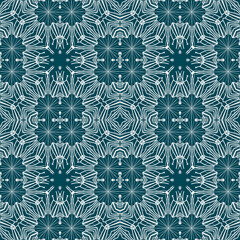 Christmas seamless pattern. Christmas background blue. Snowflake pattern. Happy New Year