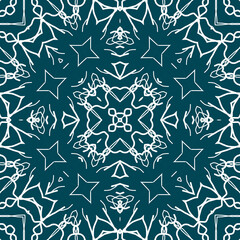 Christmas seamless pattern. Christmas background blue. Snowflake pattern. Happy New Year