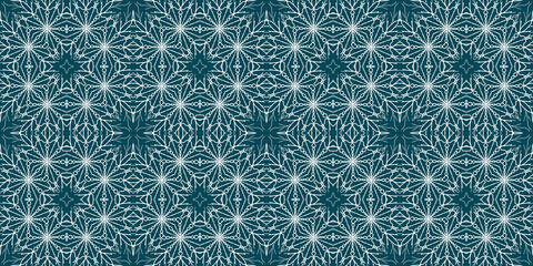 Christmas seamless pattern. Christmas background banner blue. Frost pattern. Happy New Year.
