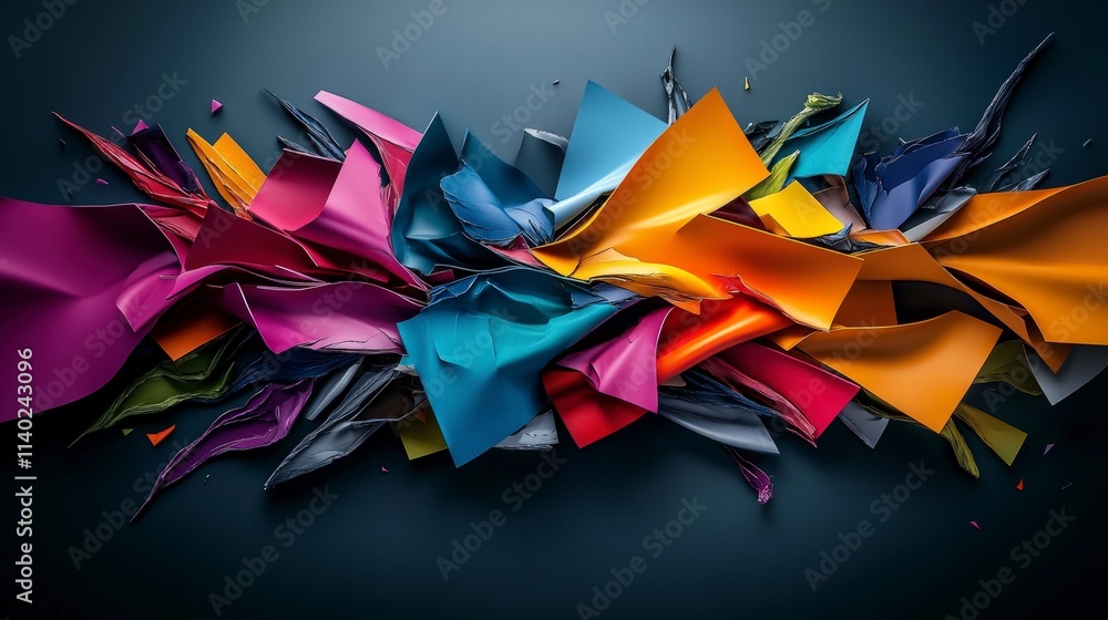 Poster dynamic abstract art creation modern studio digital artwork vibrant colors close-up material transfo