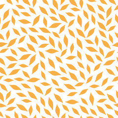 Seamless pattern with yellow abstract leaves