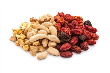 Sour Jujube Kernel traditional Chinese medicine on white backdrop