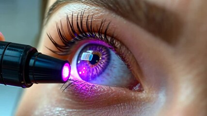 Innovative eye treatment using laser technology demonstrates precision and care in medical practice