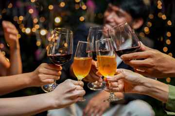 food and Drink, wine red and for a friendly, in a bar or a restaurant 
