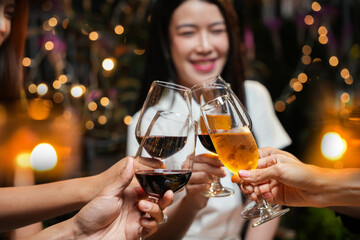 food and Drink, wine red and for a friendly, in a bar or a restaurant 